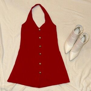 Red Halter Dress